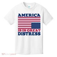 America Is In Great Distress Upside Down Flag Kids T-Shirt thumb 0