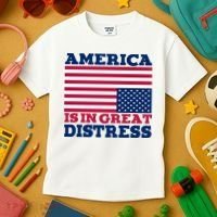 America Is In Great Distress Upside Down Flag Kids T-Shirt thumb 3