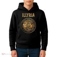 Ancient Illyria Illyrian Tribes Ancient Warrior Symbol Kids Hoodie thumb 4