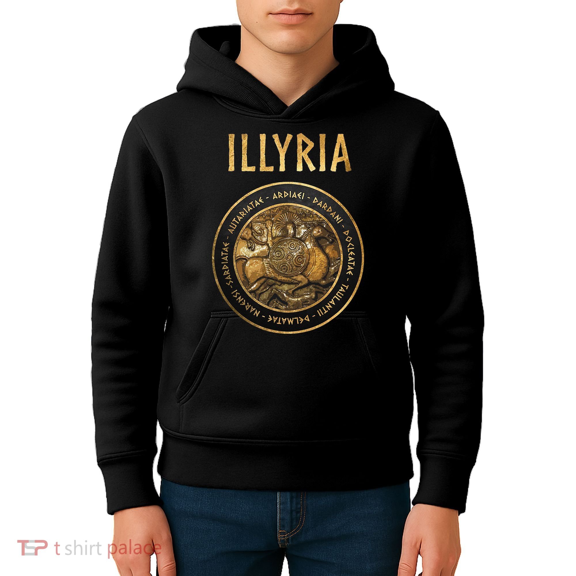 Ancient Illyria Illyrian Tribes Ancient Warrior Symbol Kids Hoodie