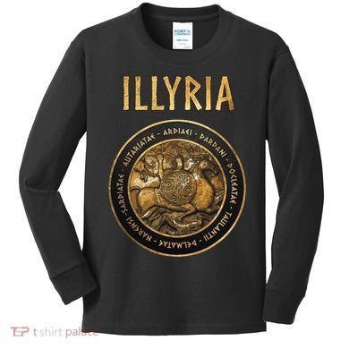 Ancient Illyria Illyrian Tribes Ancient Warrior Symbol Kids Long Sleeve Shirt
