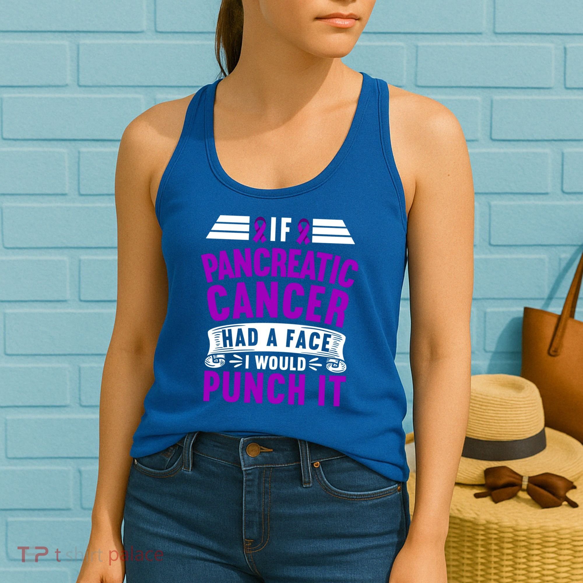 Awareness I If Pancreatic Cancer Had A Face I Would Punch It Gift Women's Tank Top