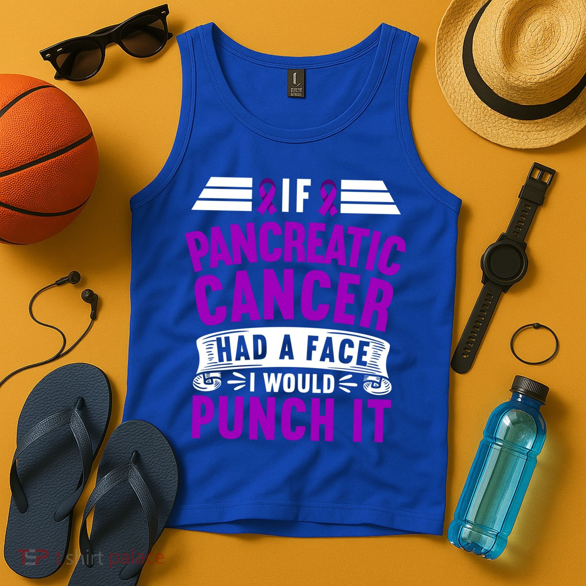 Awareness I If Pancreatic Cancer Had A Face I Would Punch It Gift Tank Top