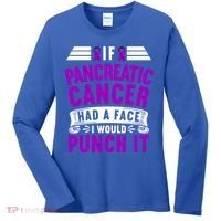 Awareness I If Pancreatic Cancer Had A Face I Would Punch It Gift Women's Long Sleeve Shirt thumb 0