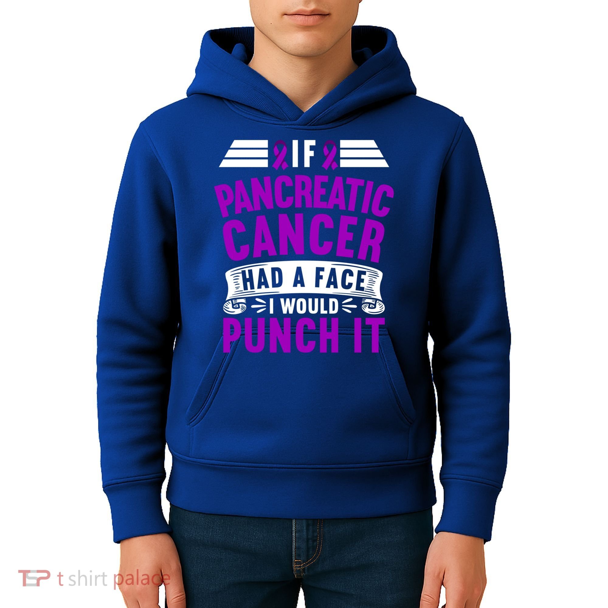 Awareness I If Pancreatic Cancer Had A Face I Would Punch It Gift Kids Hoodie