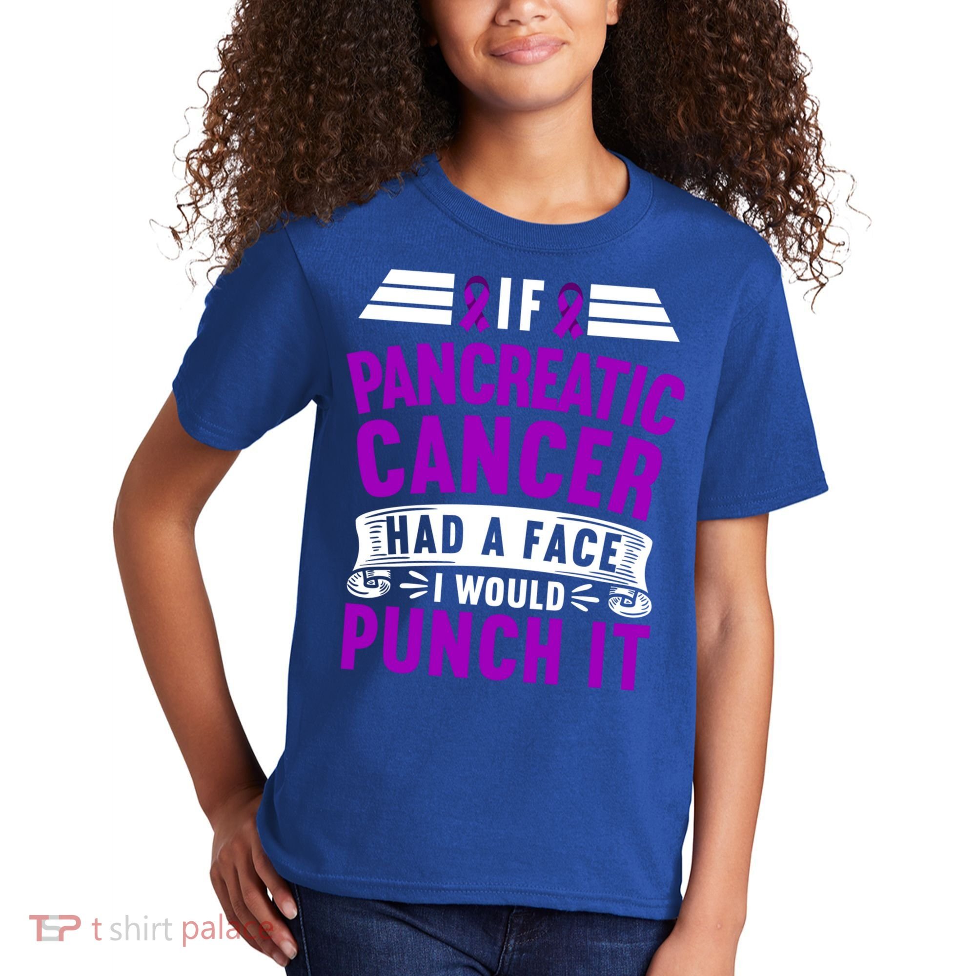 Awareness I If Pancreatic Cancer Had A Face I Would Punch It Gift Kids T-Shirt