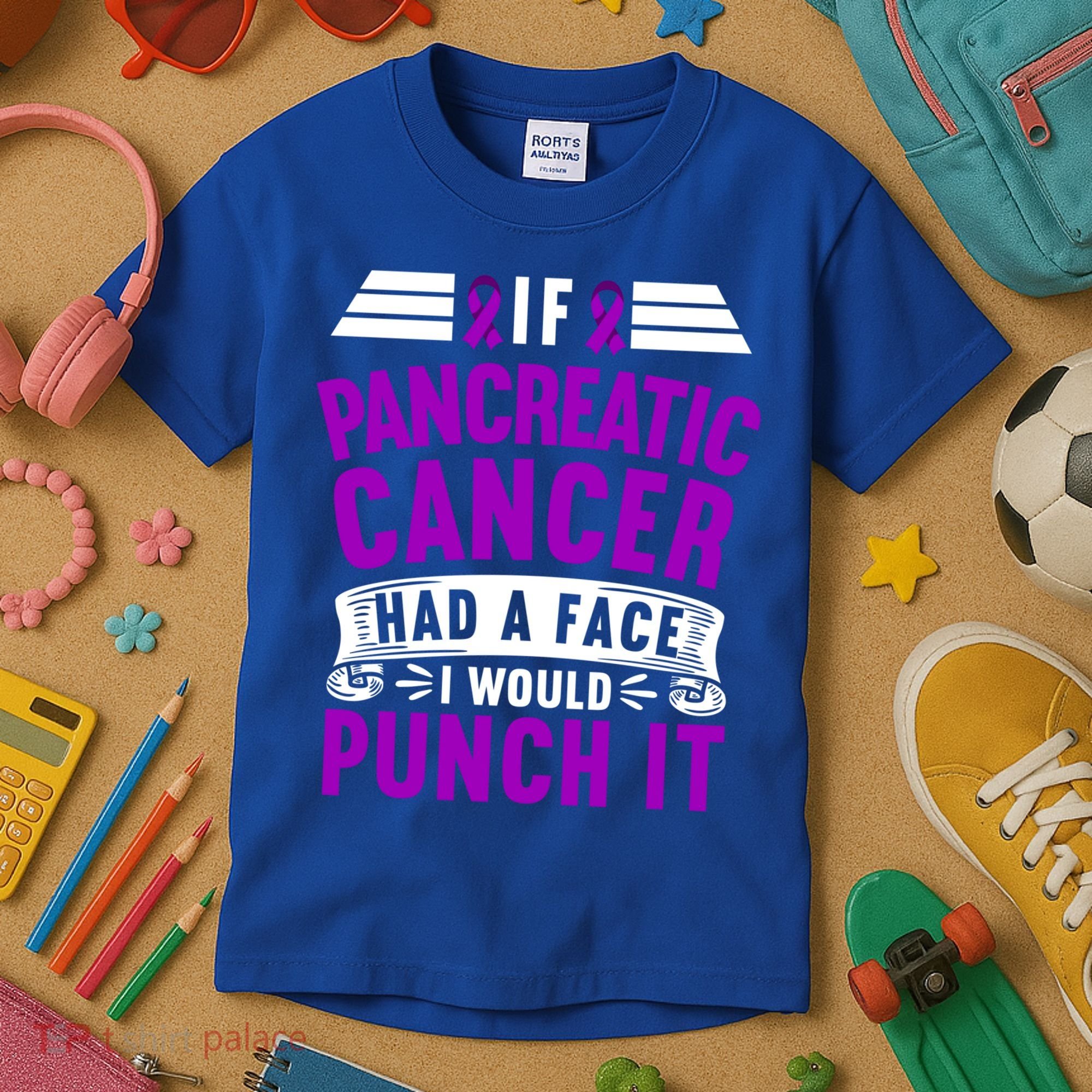 Awareness I If Pancreatic Cancer Had A Face I Would Punch It Gift Kids T-Shirt