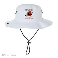 Assuming I'm Just An Old Lady Was Your First Mistake Halloween Witch Funny Quote Bucket Hat thumb 0