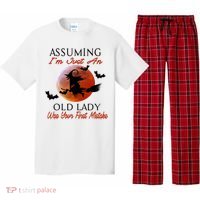 Assuming I'm Just An Old Lady Was Your First Mistake Halloween Witch Funny Quote Pajama Set thumb 0