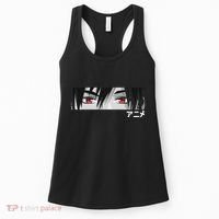 Anime In Japanese Characters Kawaii Eyes Face Women's Tank Top thumb 0