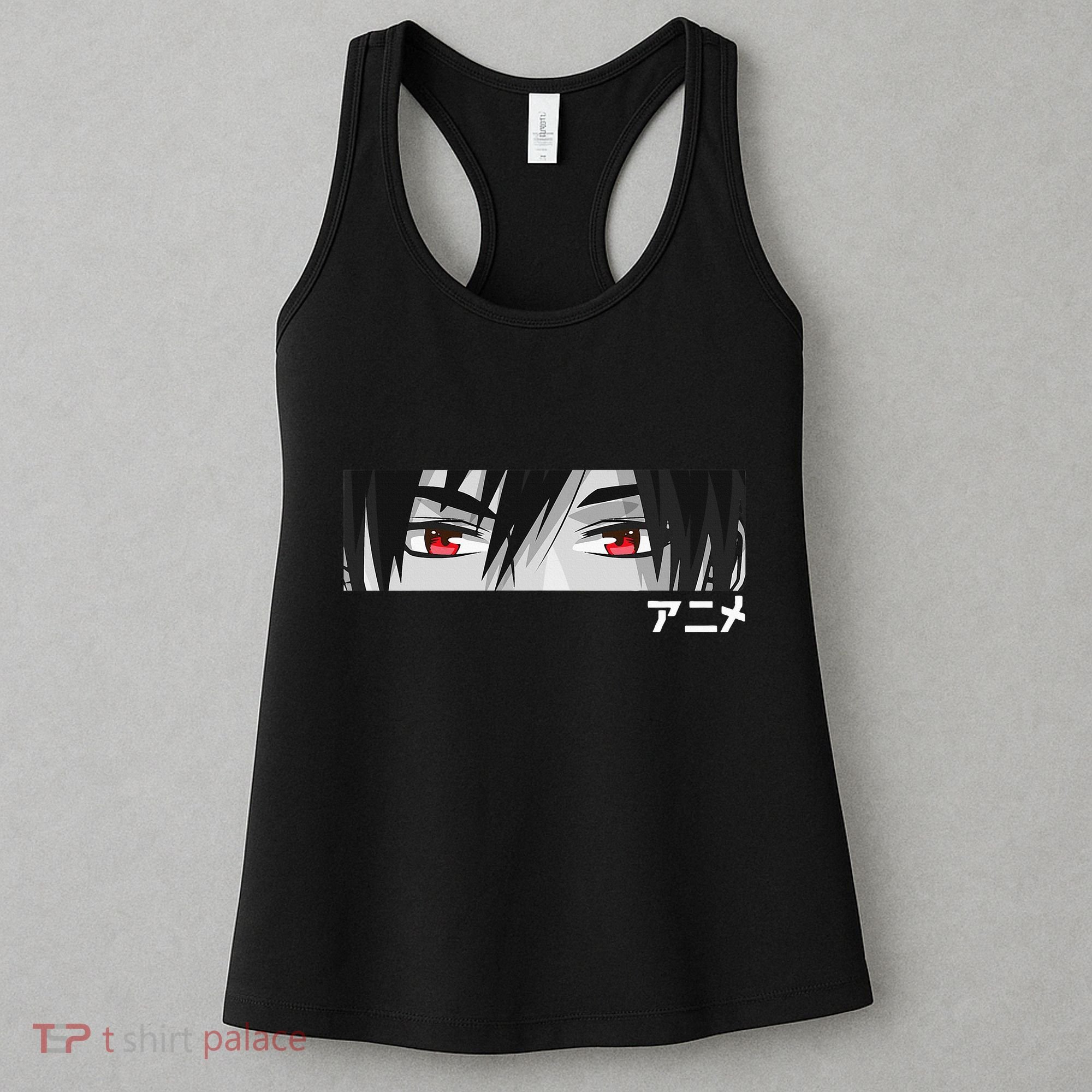 Anime In Japanese Characters Kawaii Eyes Face Women's Tank Top