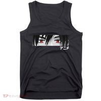 Anime In Japanese Characters Kawaii Eyes Face Tank Top thumb 0