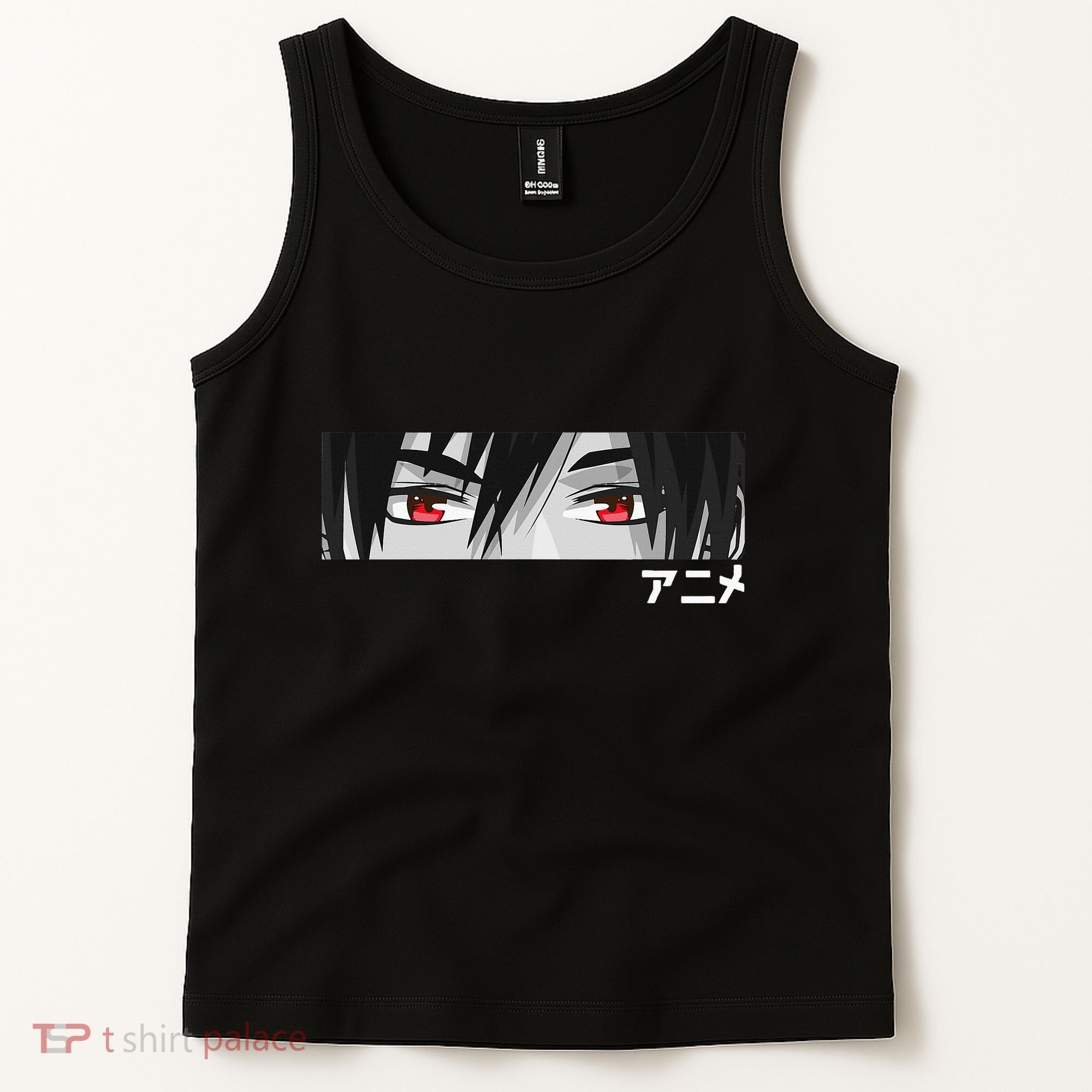Anime In Japanese Characters Kawaii Eyes Face Tank Top