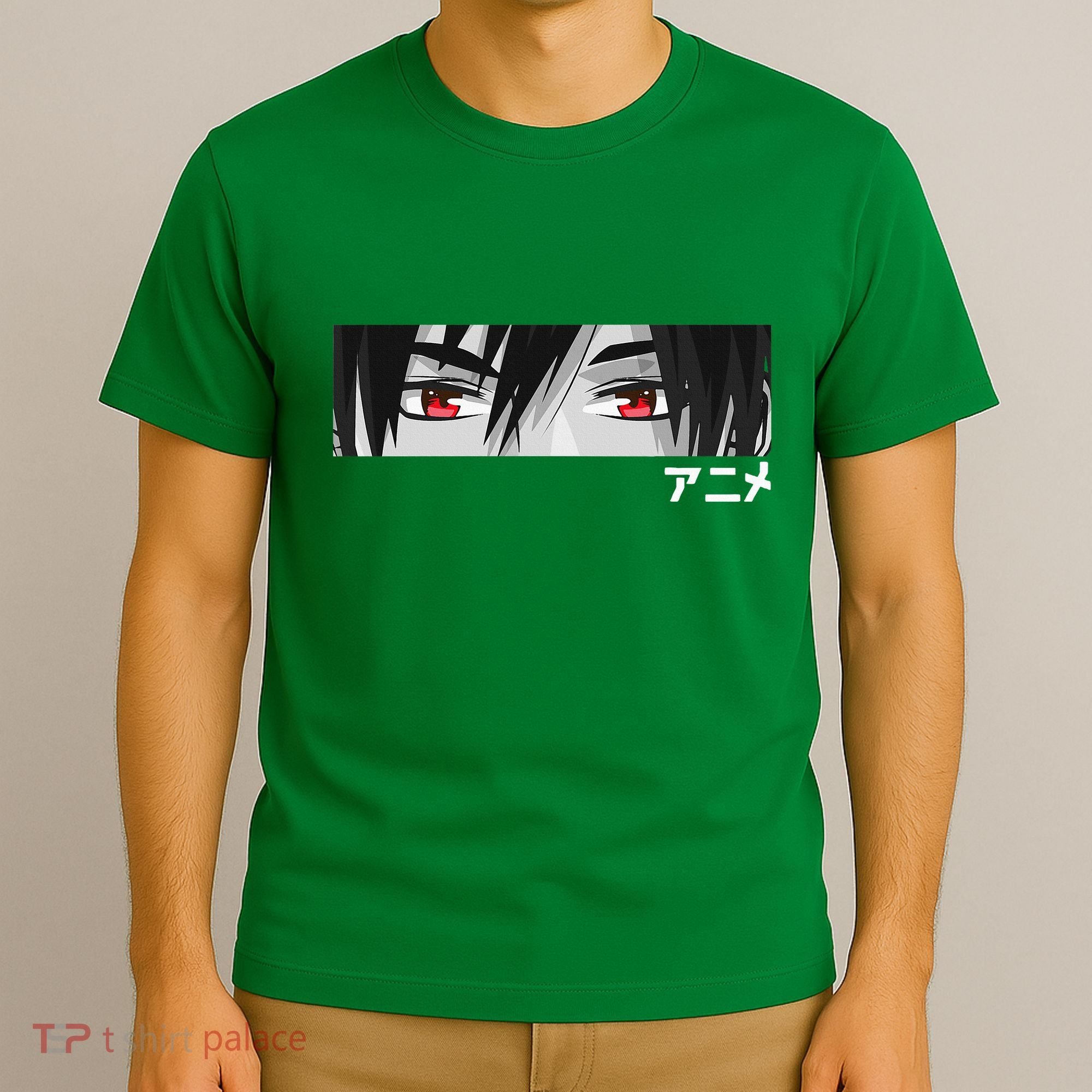 Anime In Japanese Characters Kawaii Eyes Face T-Shirt