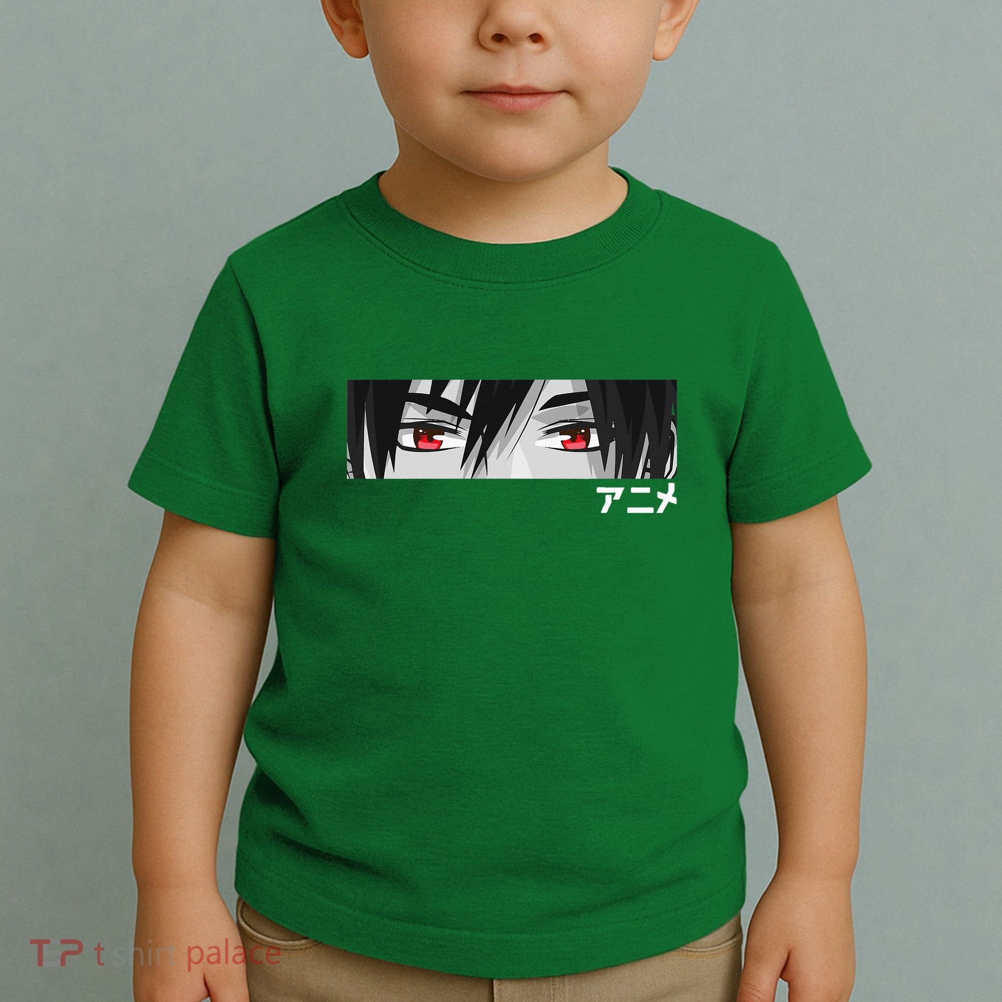 Anime In Japanese Characters Kawaii Eyes Face Toddler T-Shirt