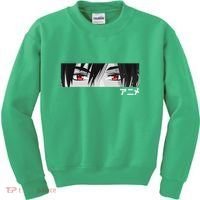 Anime In Japanese Characters Kawaii Eyes Face Kids Sweatshirt thumb 0