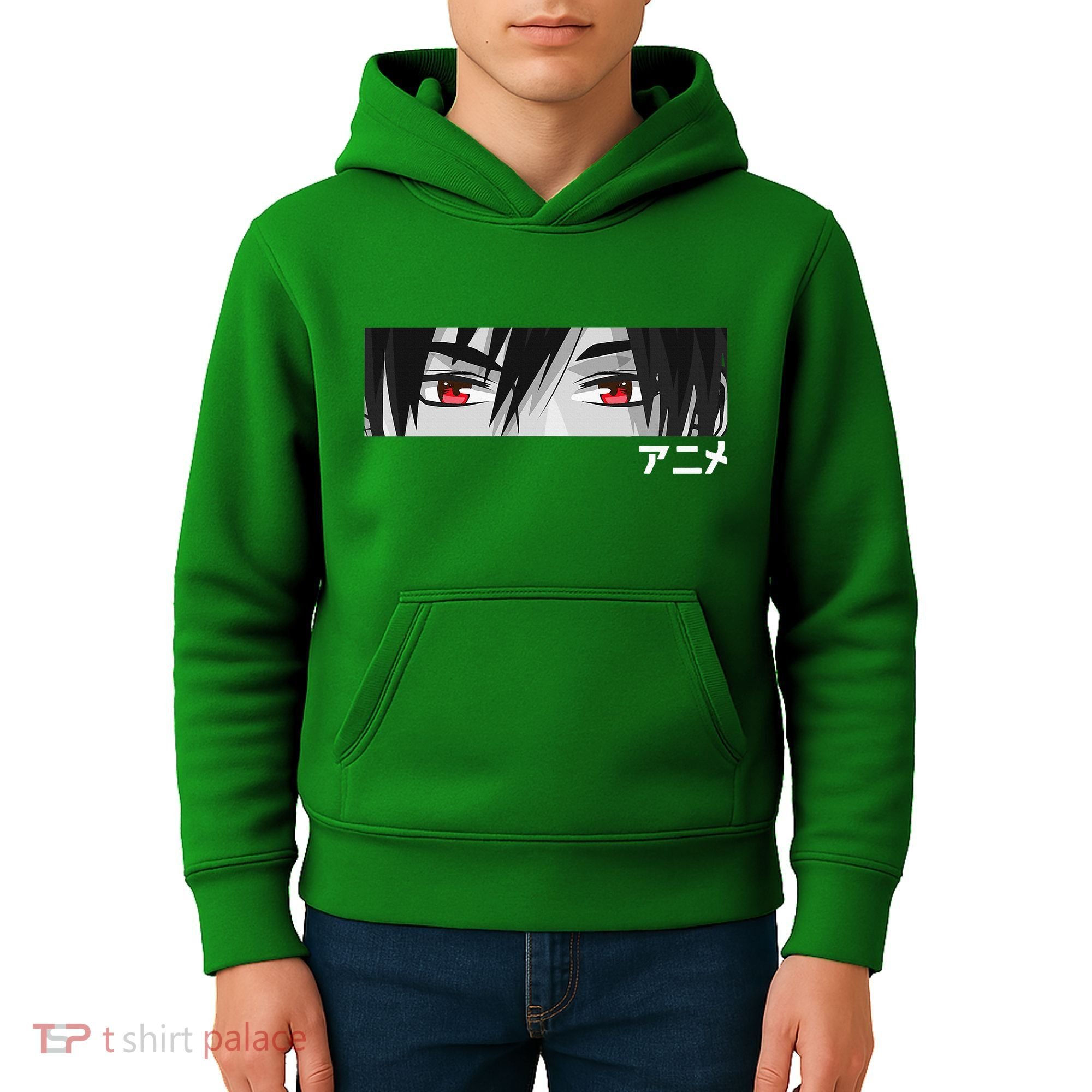Anime In Japanese Characters Kawaii Eyes Face Kids Hoodie