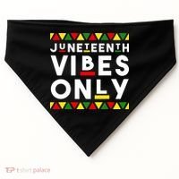 Awesome Independence Juneteenth Vibes Only Juneteenth 1865 USA-Made Doggie Bandana thumb 0