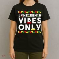 Awesome Independence Juneteenth Vibes Only Juneteenth 1865 T-Shirt thumb 4