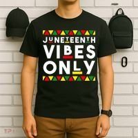 Awesome Independence Juneteenth Vibes Only Juneteenth 1865 T-Shirt thumb 6