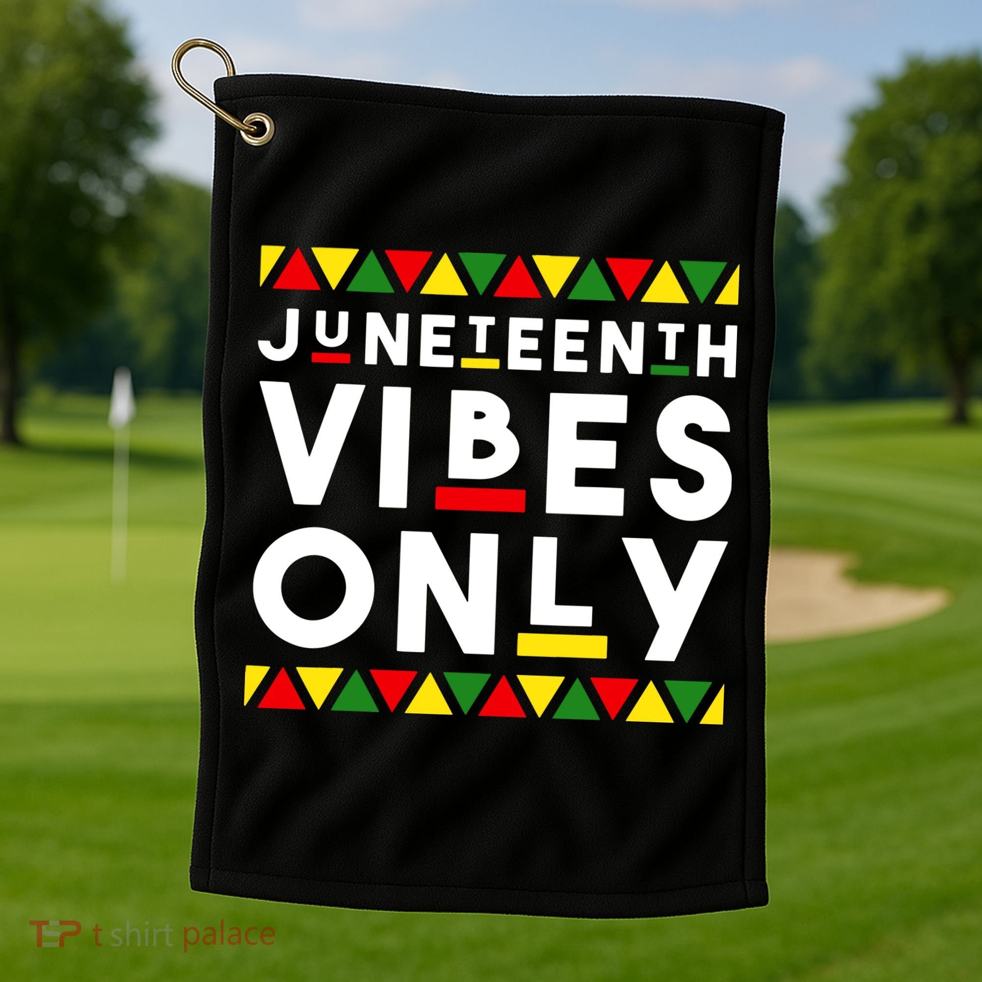 Awesome Independence Juneteenth Vibes Only Juneteenth 1865 Golf Towel