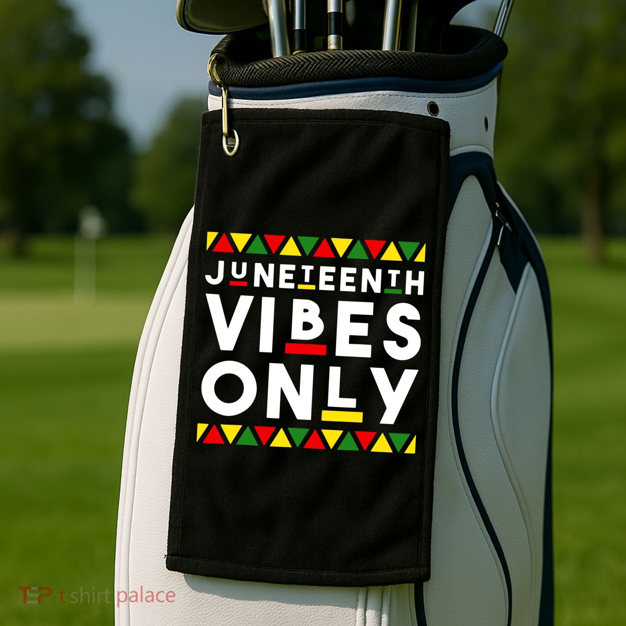 Awesome Independence Juneteenth Vibes Only Juneteenth 1865 Golf Towel