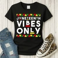 Awesome Independence Juneteenth Vibes Only Juneteenth 1865 Women's T-Shirt thumb 3