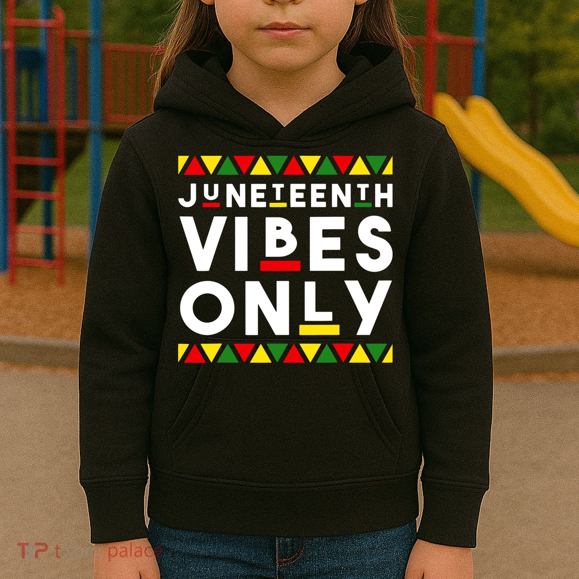 Awesome Independence Juneteenth Vibes Only Juneteenth 1865 Kids Hoodie