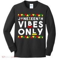 Awesome Independence Juneteenth Vibes Only Juneteenth 1865 Kids Long Sleeve Shirt thumb 0