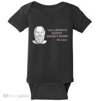 All I Know Is Scotty Doesn’T Know Socrates Baby Bodysuit thumb 0