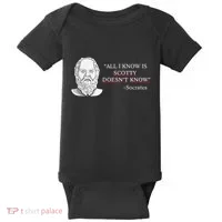 All I Know Is Scotty Doesn’T Know Socrates Baby Bodysuit thumb 0