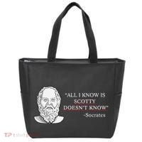 All I Know Is Scotty Doesn’T Know Socrates Tote Bag thumb 0