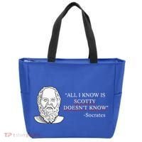 All I Know Is Scotty Doesn’T Know Socrates Tote Bag thumb 0