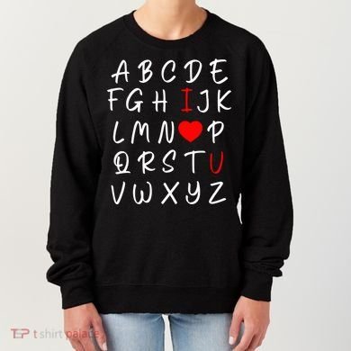 Alphabet I Love You Women's Sweatshirt