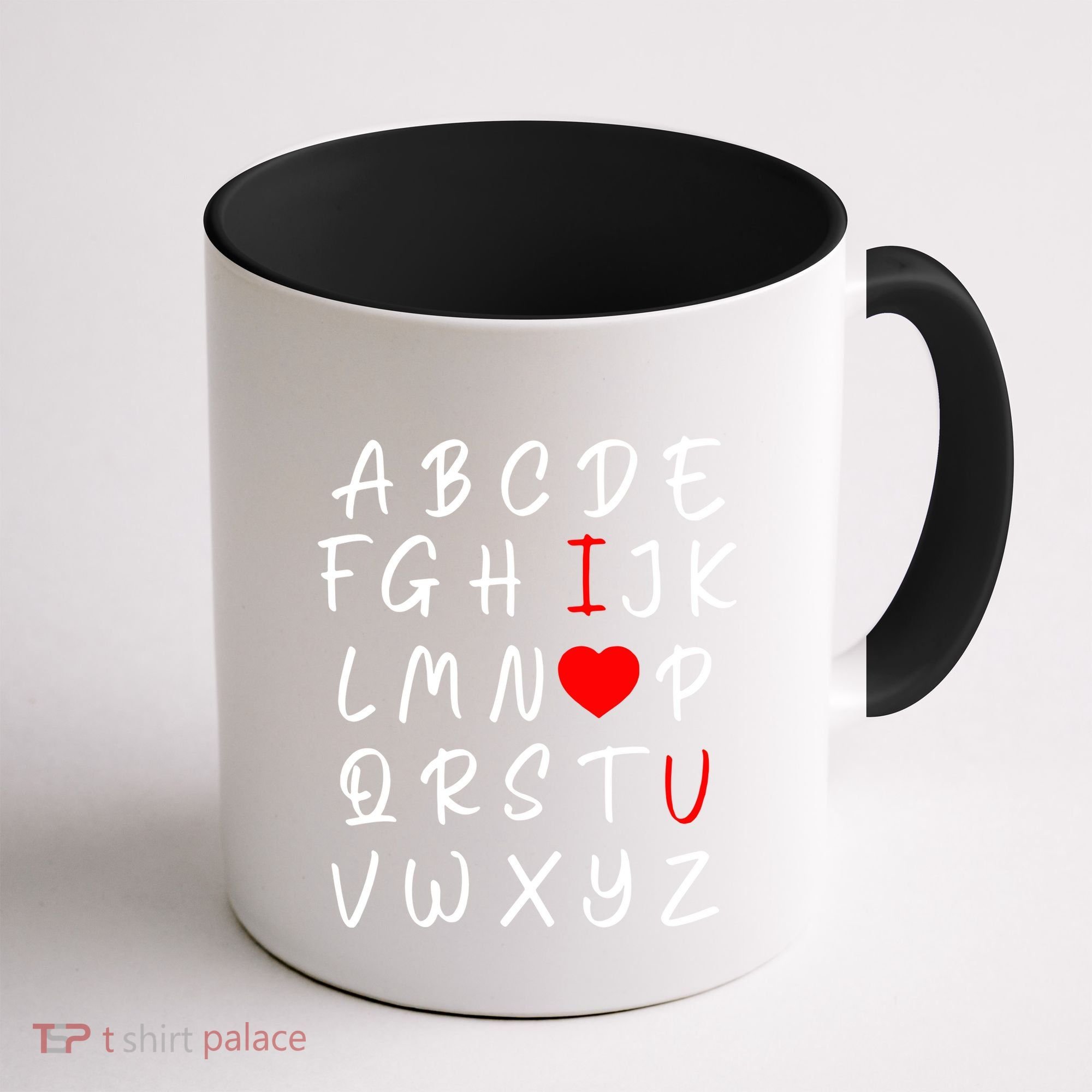 Alphabet I Love You Coffee Mug