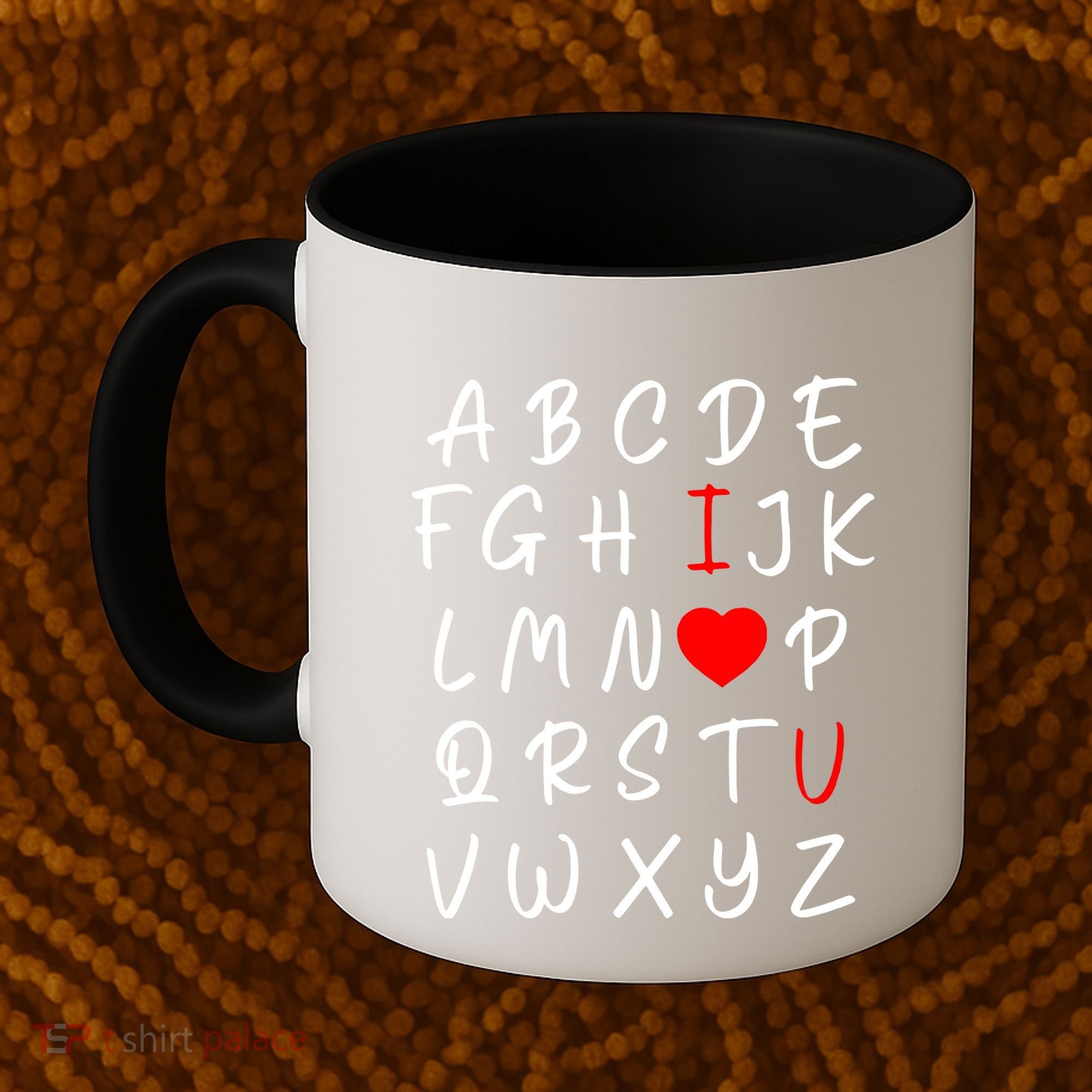Alphabet I Love You Coffee Mug