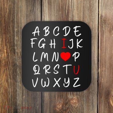Alphabet I Love You Coaster