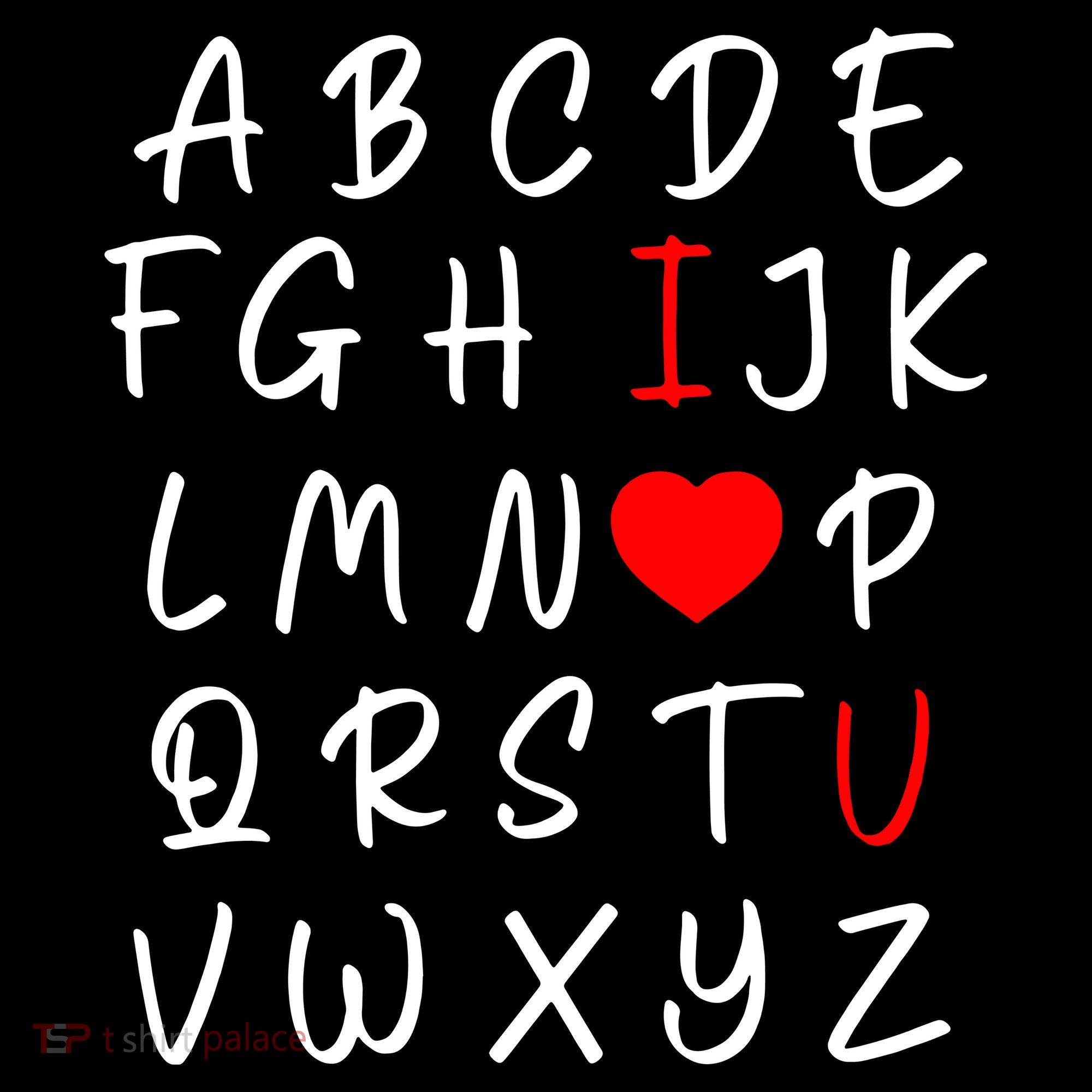 Alphabet I Love You Women's Hoodie