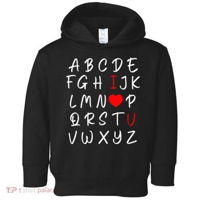 Alphabet I Love You Toddler Hoodie