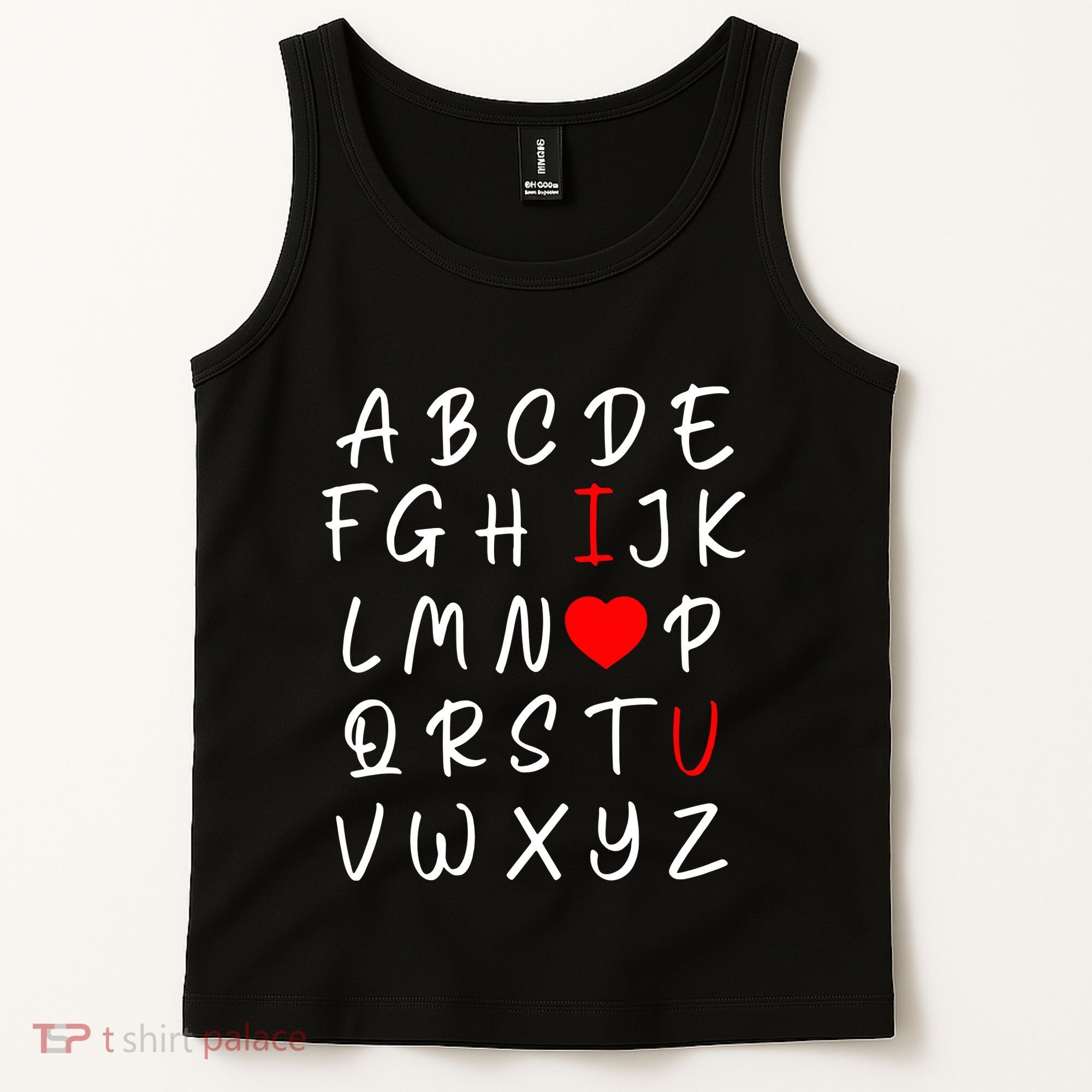 Alphabet I Love You Tank Top