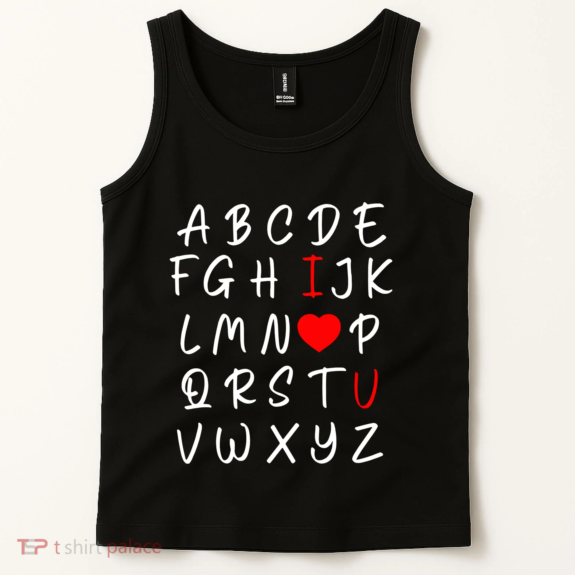 Alphabet I Love You Tank Top
