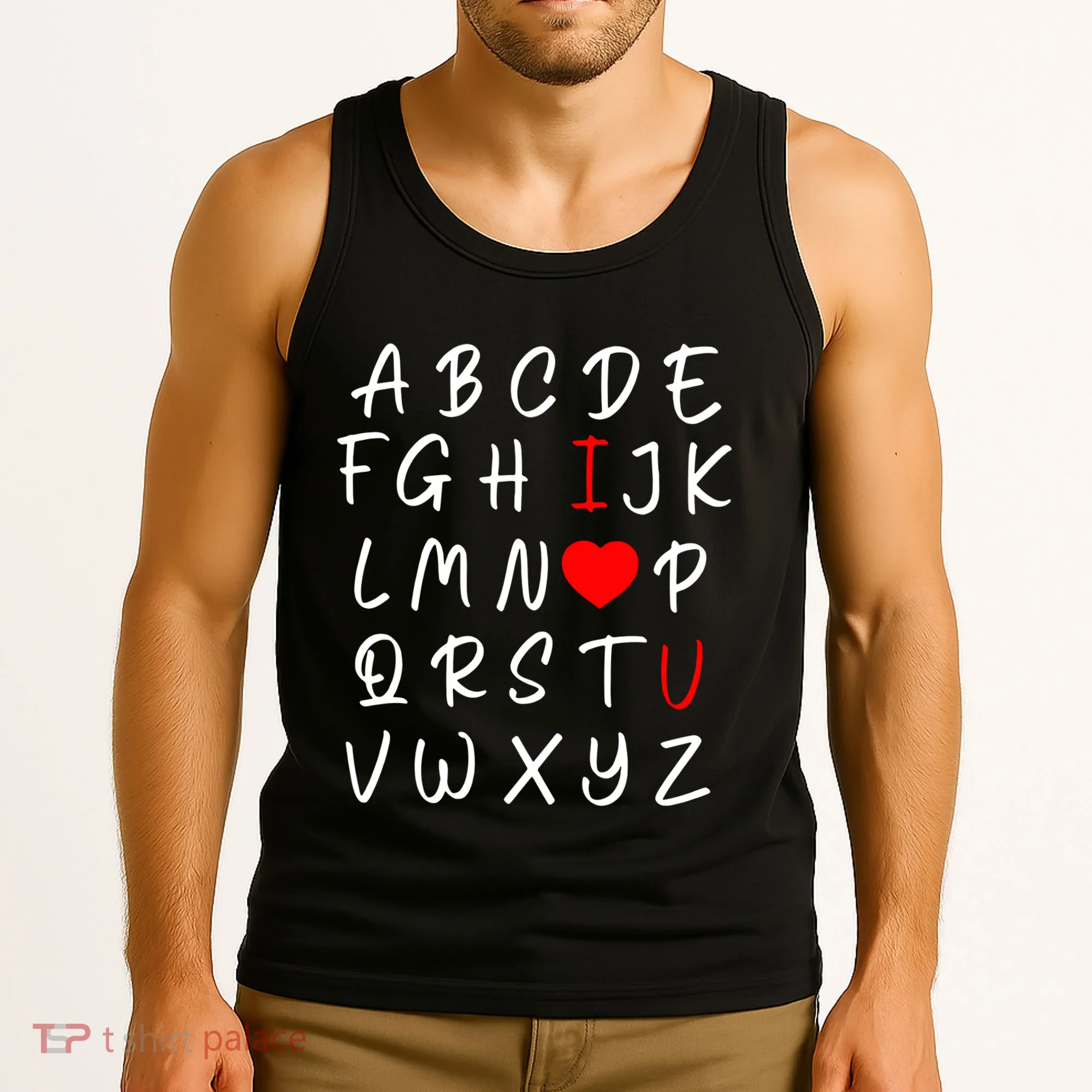 Alphabet I Love You Tank Top