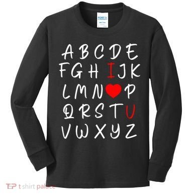 Alphabet I Love You Kids Long Sleeve Shirt