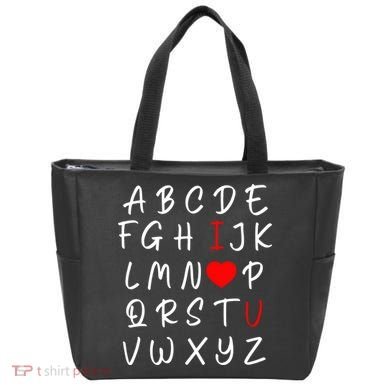 Alphabet I Love You Tote Bag