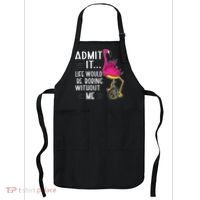 Admit It Life Would Be Boring Without Me Funny Bike Flamingo Apron thumb 0