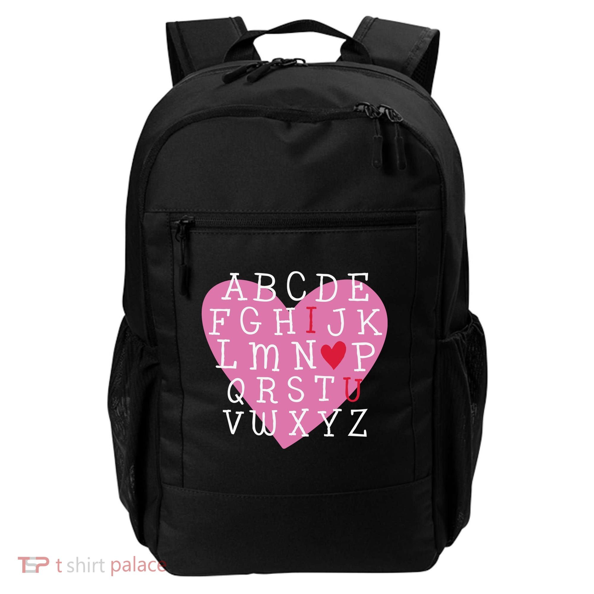 ABC I Love You Valentines Day Heart Gift Backpack