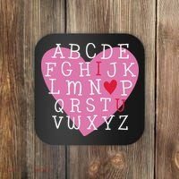 ABC I Love You Valentines Day Heart Gift Coaster thumb 0