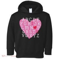 ABC I Love You Valentines Day Heart Gift Toddler Hoodie thumb 0
