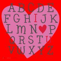 ABC I Love You Valentines Day Heart Gift Santa Hat thumb 1