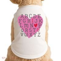 ABC I Love You Valentines Day Heart Gift Doggie Tank thumb 0